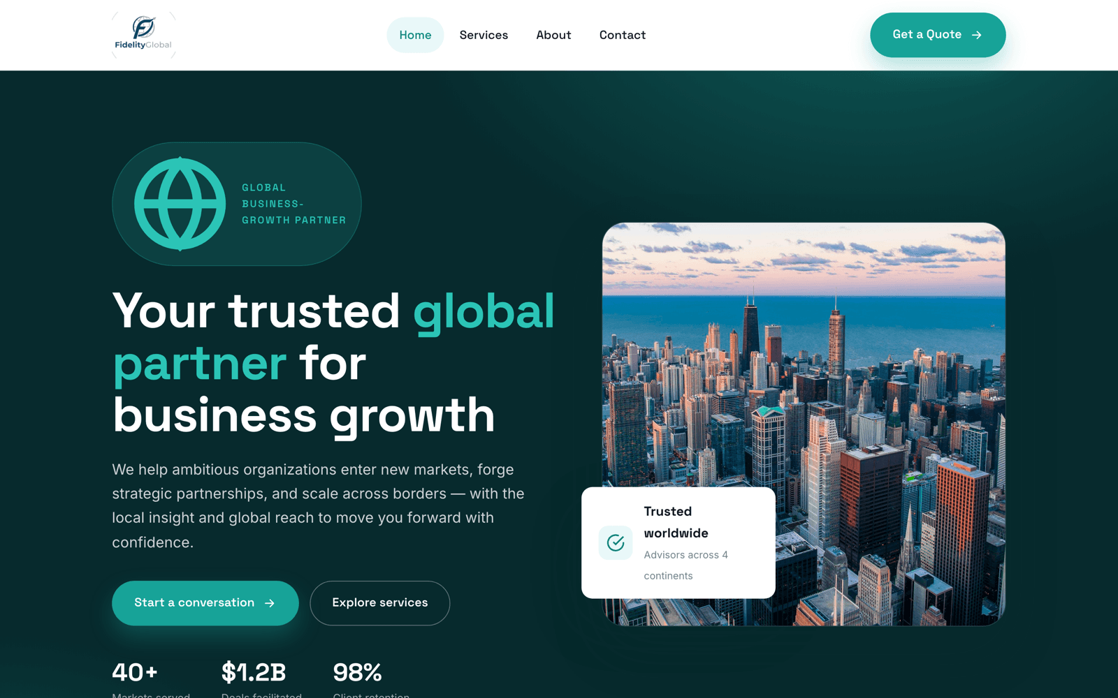Fidelity Global — homepage