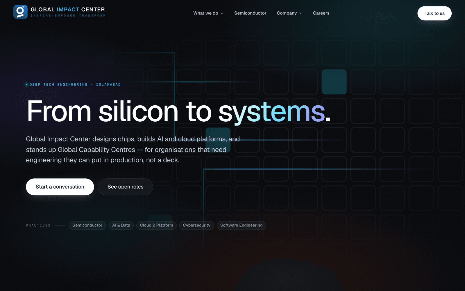 Global Impact Center — homepage